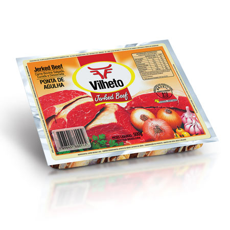 Ponta de Agulha 500g - Todo dia é dia de carne seca Vilheto - O melhor jerked beef do Brasil!